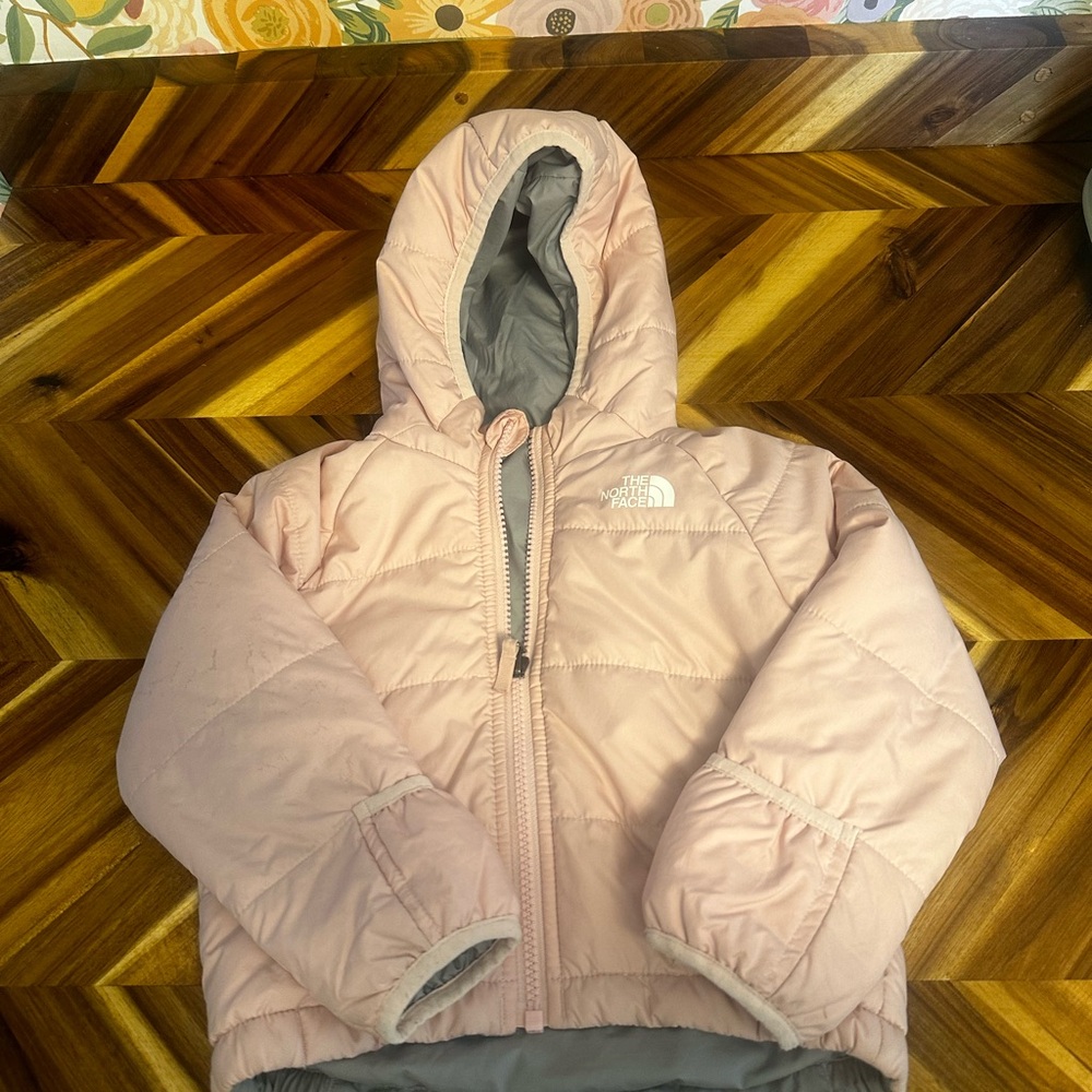 Pink Hooded Puffer Jacket